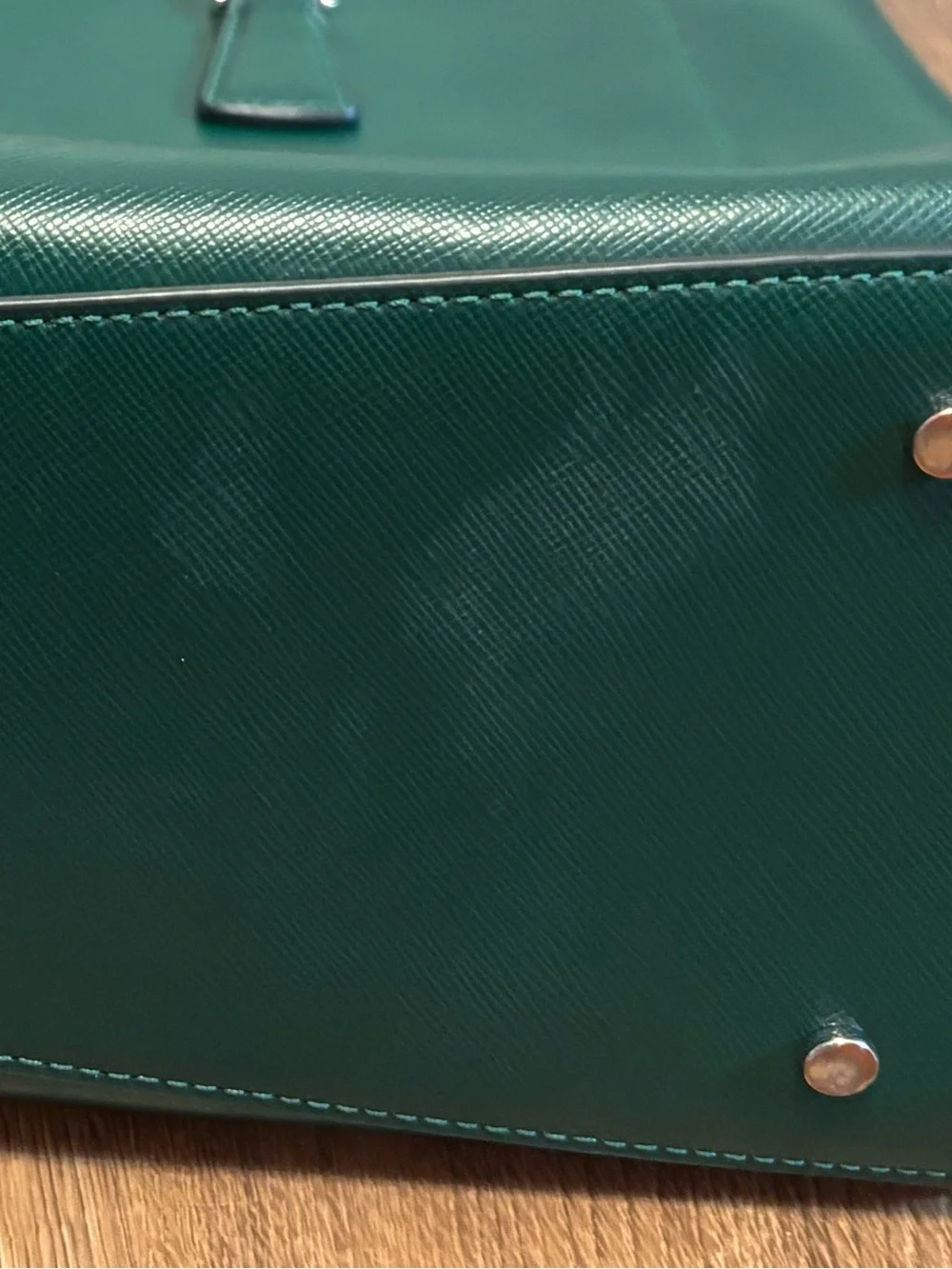 Kate Spade Perry Leather Laptop Tote Deep Jade Green